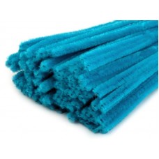 Fuzzy chenilledraad blauw