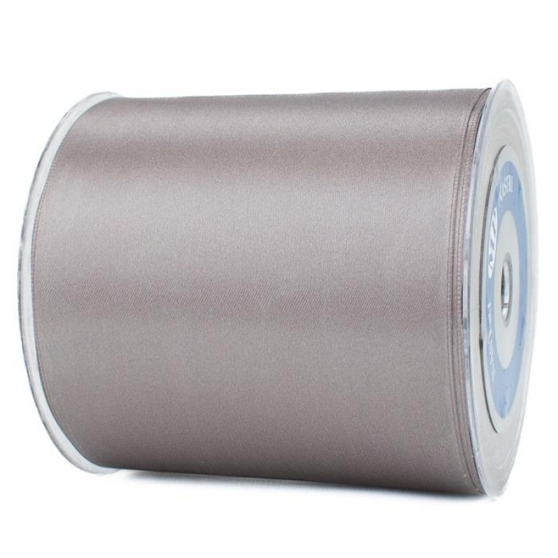 Satijn lint zilver 10 cm breed rol 25 meter Satijn lint zilver 10 cm breed rol 25 meter