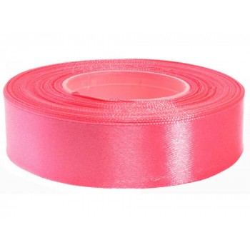 Satijn lint candy roze 25 mm op rol 32 meter