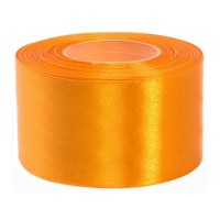 Goud oranje satijnband 5 cm