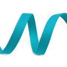 10 Mm keperband  licht turquoise rol 50 meter