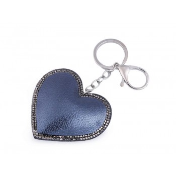 Metalen hart hanger / sleutelhanger 7 cm