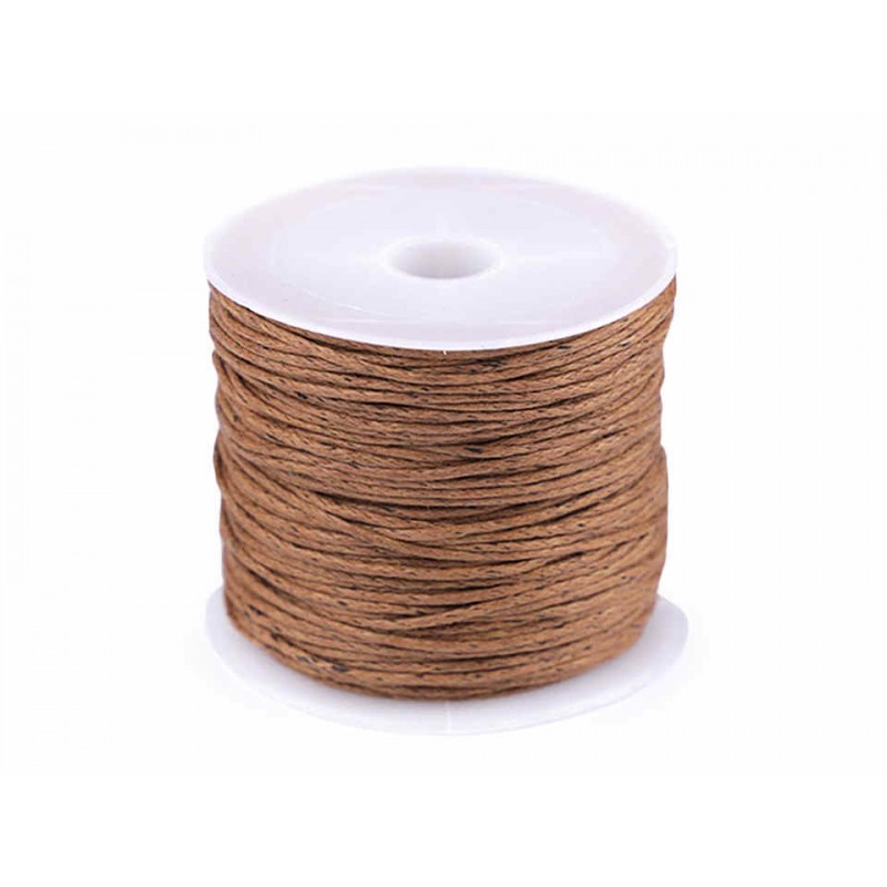 Waxkoord Cognac Bruin 0.8 MM X 25 Meter