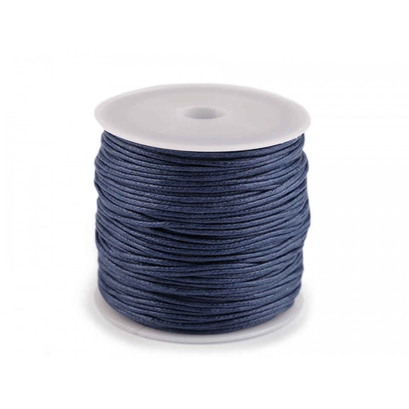 Waxkoord Donker Blauw 0.8 MM X 25 Meter