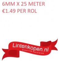 Satijn Lint Goud 6 MM X 32 Meter