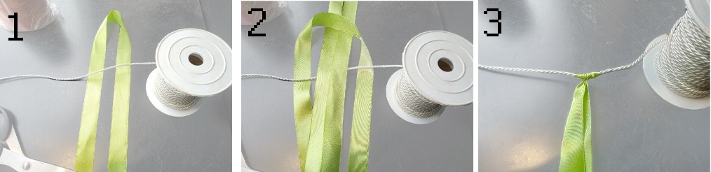 Lint bevestigen met de lus‑techniek aan een koord