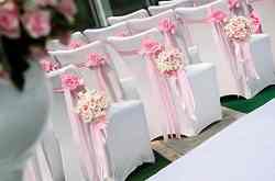 bruiloft versieren met lint