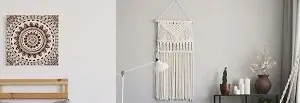 macramé decoratief in het interieur